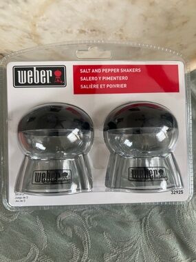 Weber Salt and Pepper Shaker Set - Black and Silver